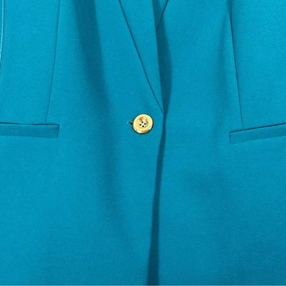 ELOQUII ULTIMATE STRETCH ONE BUTTON TAILORED TEAL JACKET SIZE 18 - Picture 8 of 15